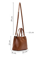 Women's Tan Long Strap Classic Shoulder Bag | Derimod