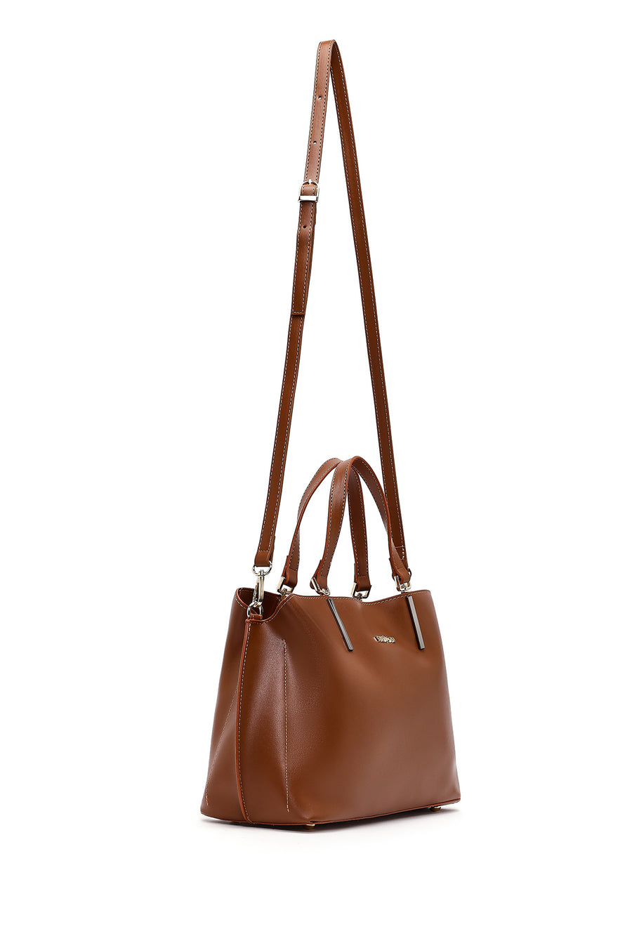 Women's Tan Long Strap Classic Shoulder Bag