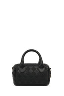Women's Black Long Strap Printed Mini Crossbody Bag | Derimod