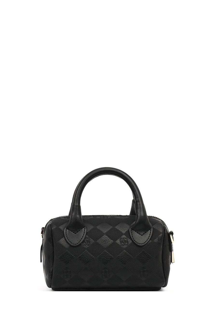 Women's Black Long Strap Printed Mini Crossbody Bag