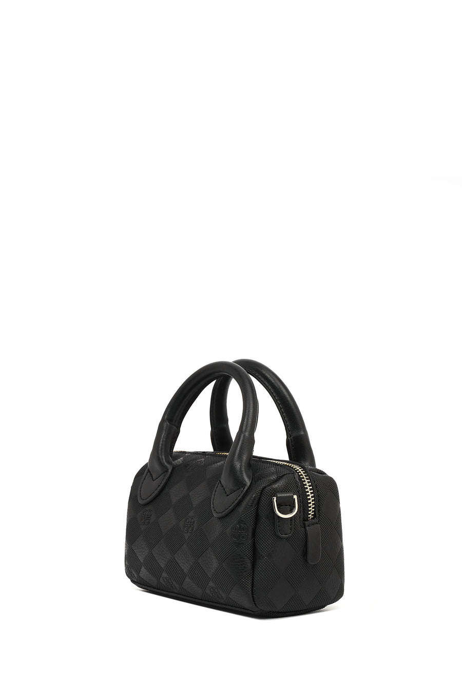 Women's Black Long Strap Printed Mini Crossbody Bag