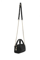 Women's Black Long Strap Printed Mini Crossbody Bag | Derimod