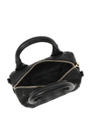 Women's Black Long Strap Printed Mini Crossbody Bag | Derimod