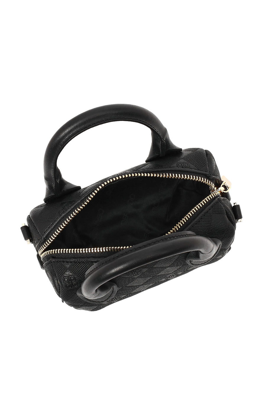 Women's Black Long Strap Printed Mini Crossbody Bag