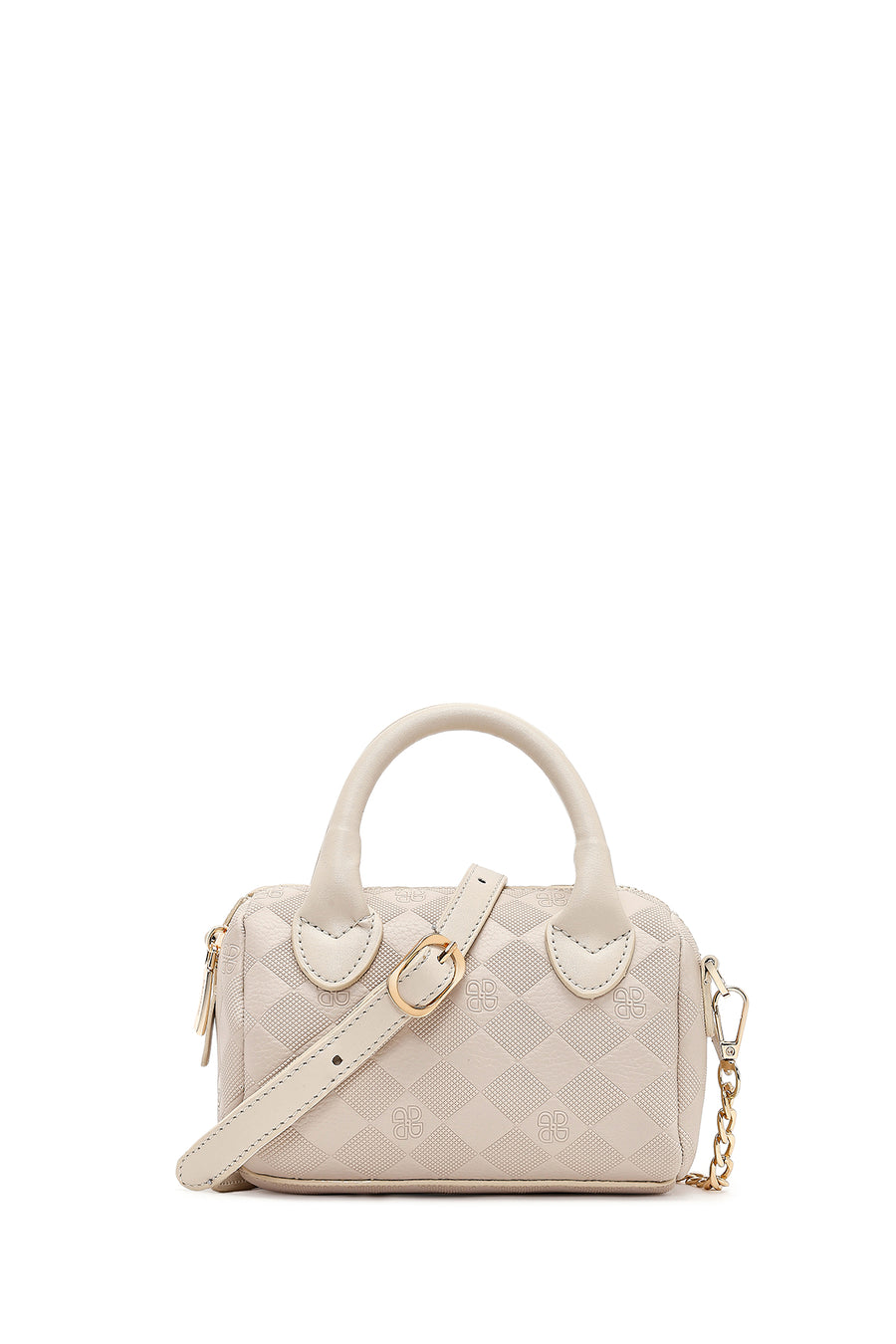 Women's Cream Long Strap Printed Mini Crossbody Bag 25US201526 | Derimod