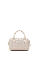 Women's Cream Long Strap Printed Mini Crossbody Bag | Derimod