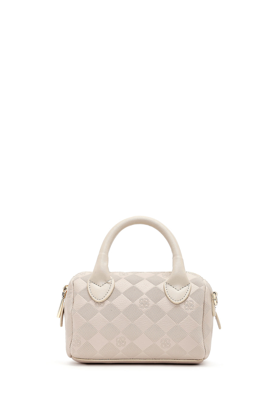Women's Cream Long Strap Printed Mini Crossbody Bag