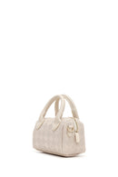Women's Cream Long Strap Printed Mini Crossbody Bag | Derimod