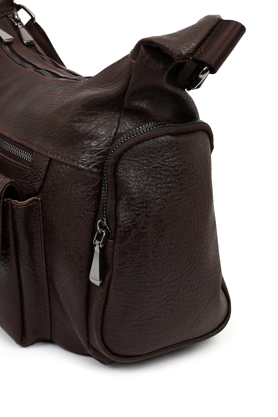 Women's Brown Long Strap Crossbody Bag