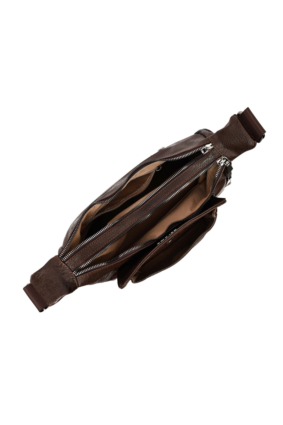 Women's Brown Long Strap Crossbody Bag