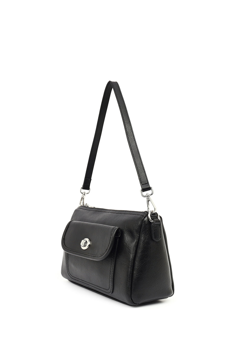 Women's Black Long Strap Shoulder Bag