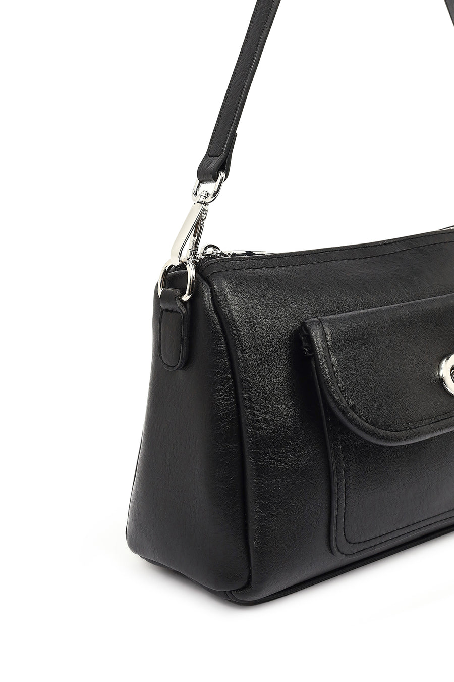 Women's Black Long Strap Shoulder Bag