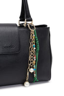 Women's Black Long Strap Charm Leather Shoulder Bag | Derimod