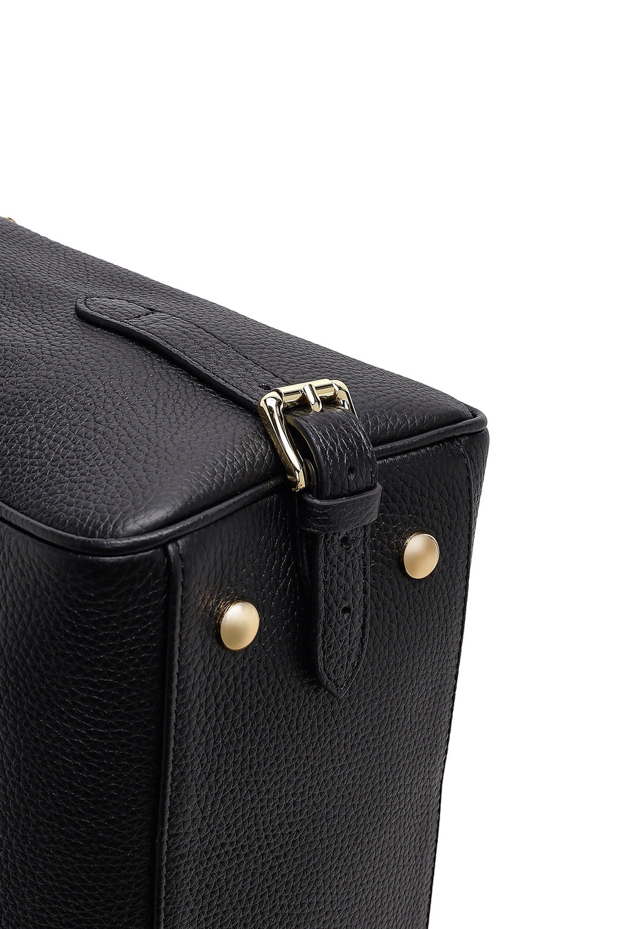 Women's Black Long Strap Charm Leather Shoulder Bag