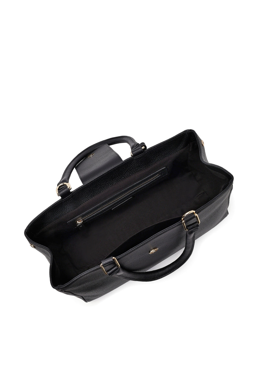 Women's Black Long Strap Charm Leather Shoulder Bag