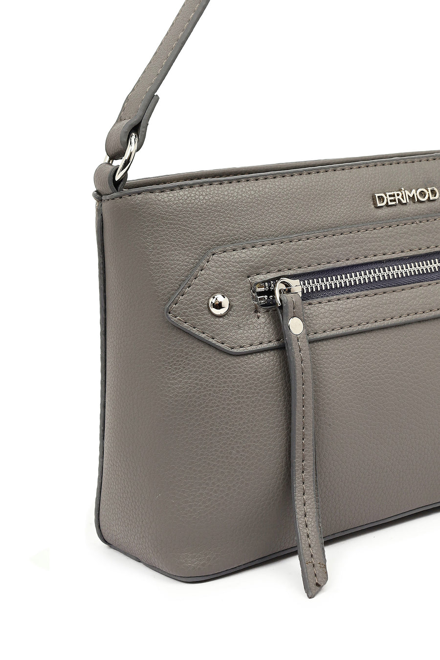 Women's Gray Long Strap Crossbody Bag