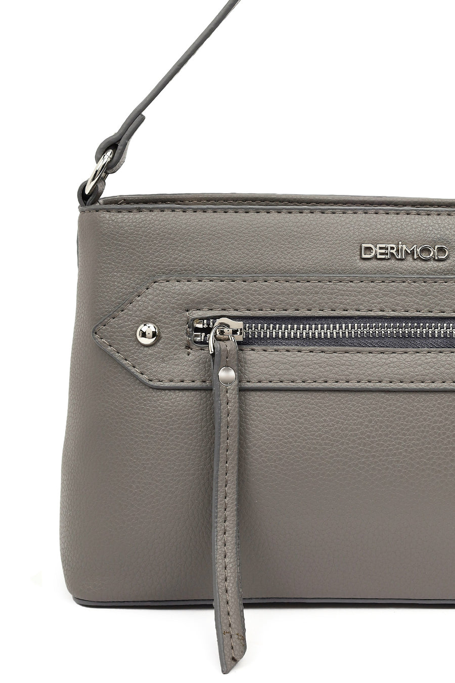Women's Gray Long Strap Crossbody Bag