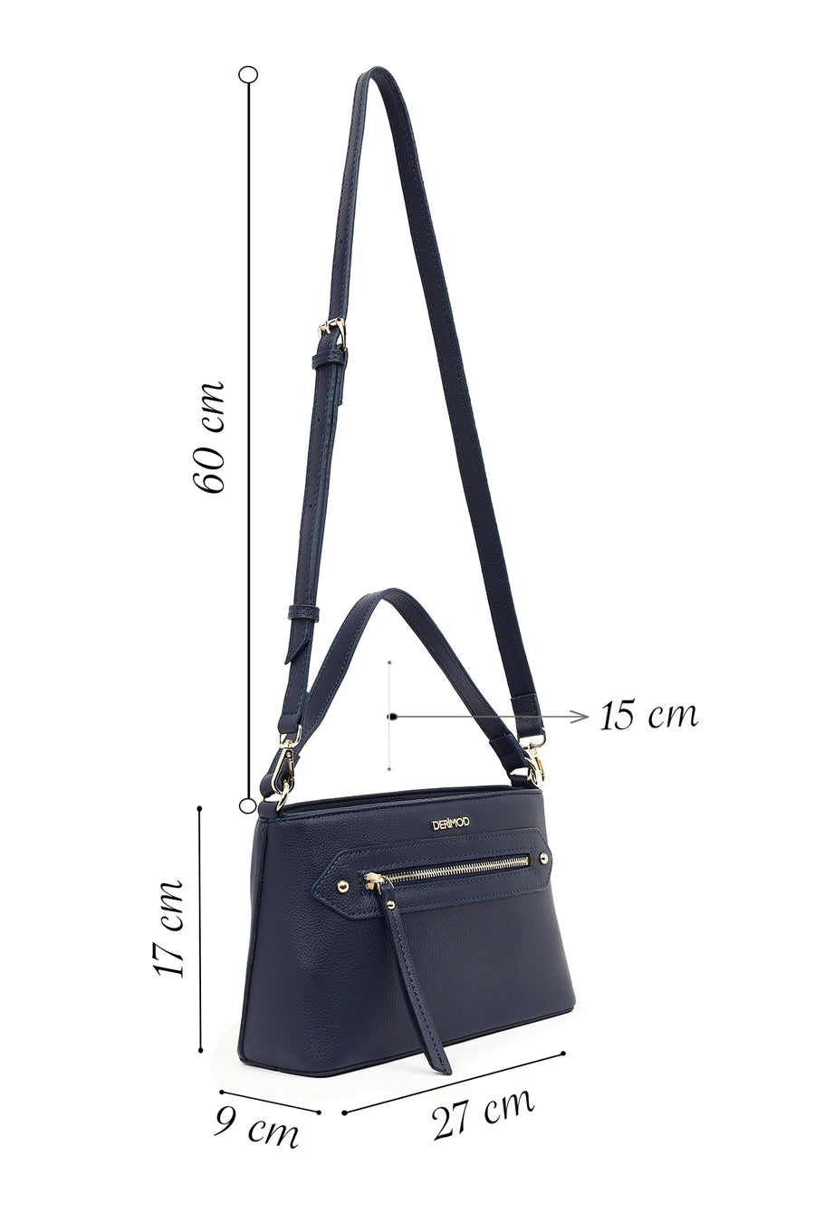 Women's Navy Blue Long Strap Crossbody Bag