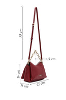 Women's Burgundy Long Strap Crossbody Bag | Derimod
