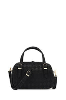 Women's Black Long Strap Printed Crossbody Bag | Derimod