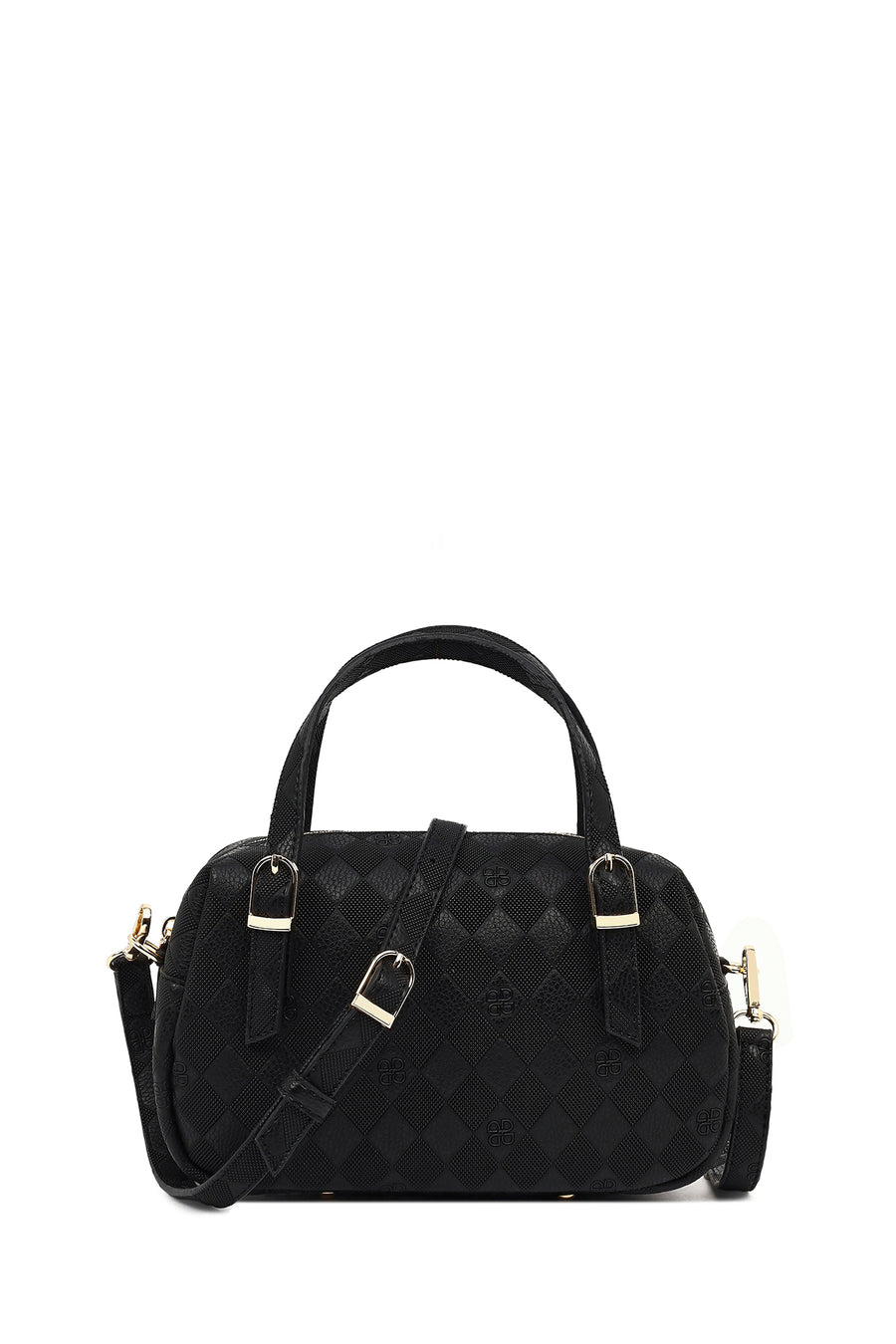 Women's Black Long Strap Printed Crossbody Bag 25ABD237426 | Derimod