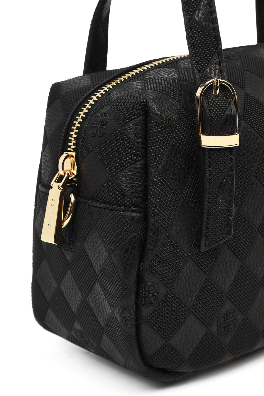 Women's Black Long Strap Printed Crossbody Bag