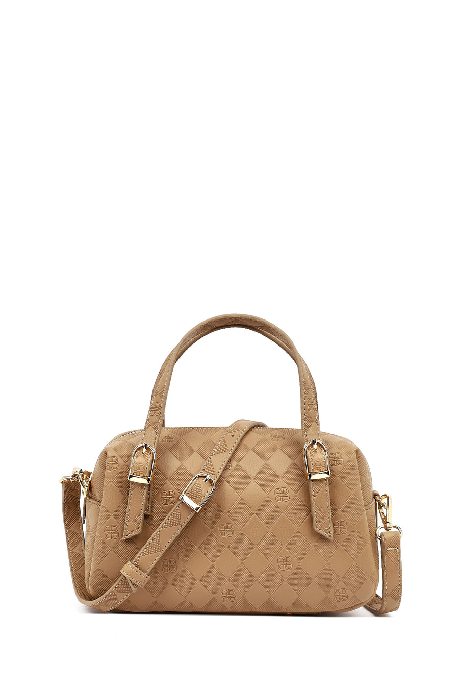 Women's Beige Long Strap Printed Crossbody Bag 25ABD237426 | Derimod