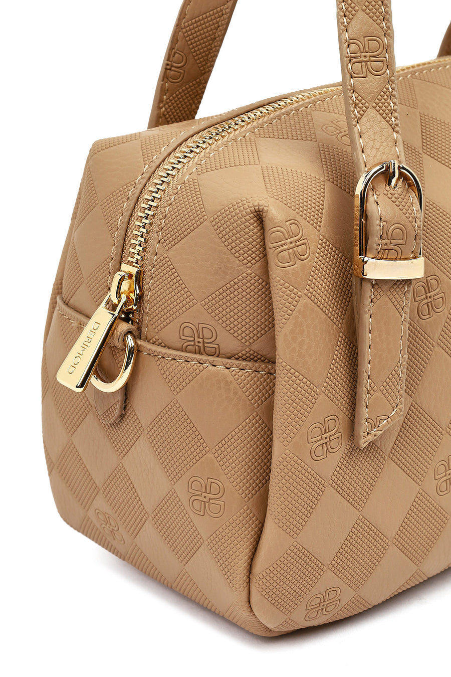 Women's Beige Long Strap Printed Crossbody Bag