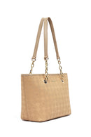 Women's Beige Printed Shoulder Bag | Derimod