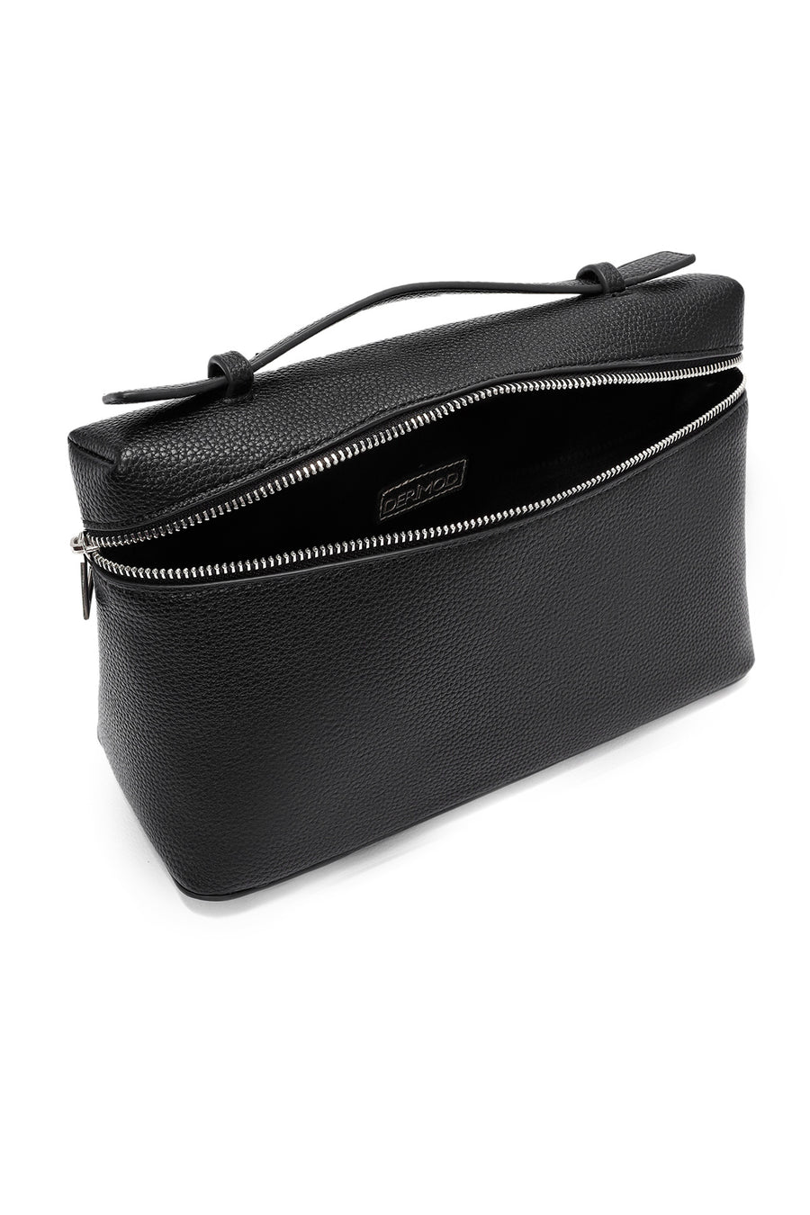 Woman Black Long Strap Mini Handbag