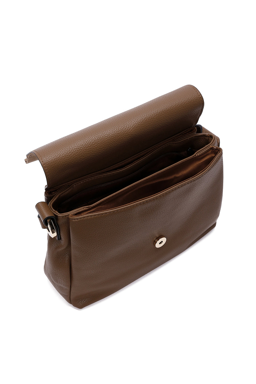 Women's Tan Long Strap Crossbody Bag