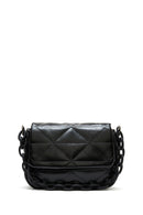 Women's Black Long Strapped Quilted Crossbody Bag | Derimod