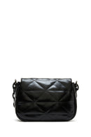 Women's Black Long Strapped Quilted Crossbody Bag | Derimod