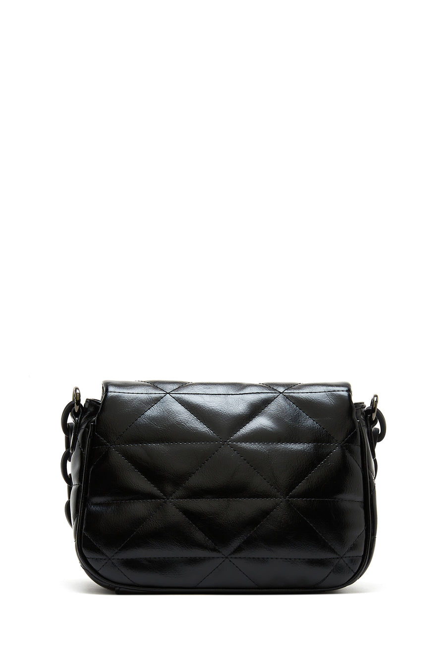 Women's Black Long Strapped Quilted Crossbody Bag