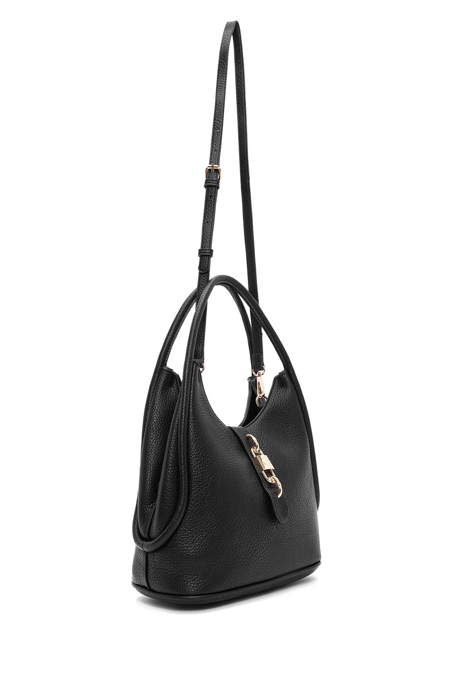 Women's Black Long Strap Shoulder Bag