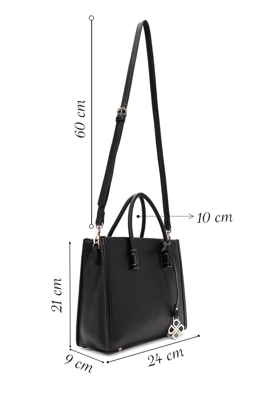 Women's Black Long Strap Shoulder Bag