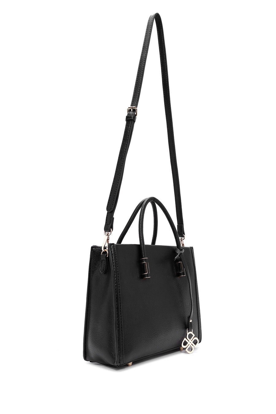 Women's Black Long Strap Shoulder Bag