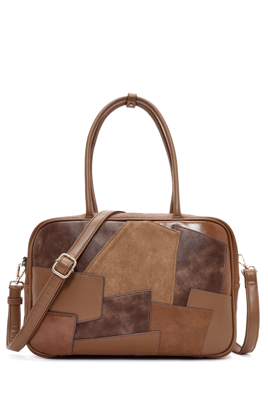 Women's Brown Long Strap Patterned Shoulder Bag 25ABD242314 | Derimod