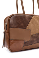 Women's Brown Long Strap Patterned Shoulder Bag | Derimod