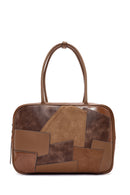 Women's Brown Long Strap Patterned Shoulder Bag | Derimod