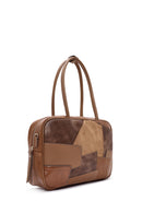 Women's Brown Long Strap Patterned Shoulder Bag | Derimod