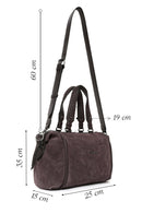 Women's Brown Long Strap Suede Shoulder Bag | Derimod