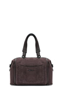 Women's Brown Long Strap Suede Shoulder Bag | Derimod
