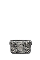 Woman Gray Long Strap Patterned Crossbody Bag | Derimod