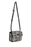 Woman Gray Long Strap Patterned Crossbody Bag | Derimod
