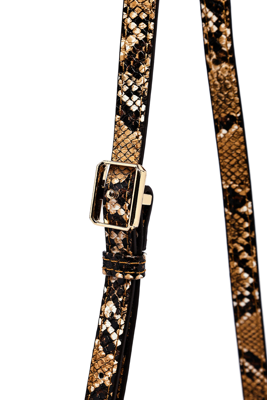 Woman Mink Long Strap Patterned Crossbody Bag