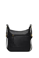 Women's Black Long Strap Suede Leather Crossbody Bag | Derimod