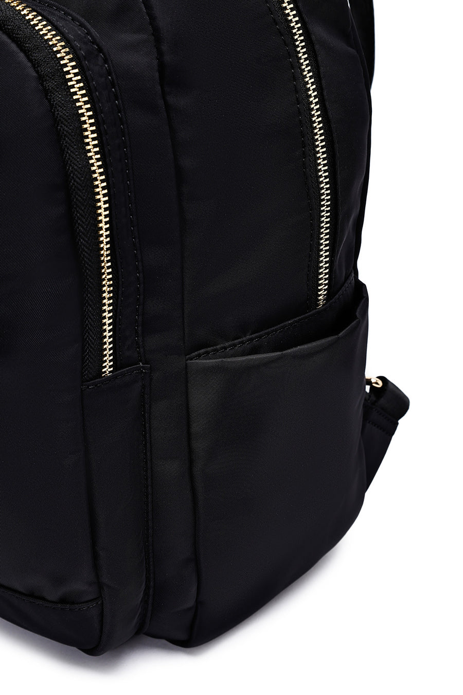 Woman Black Fabric Backpack