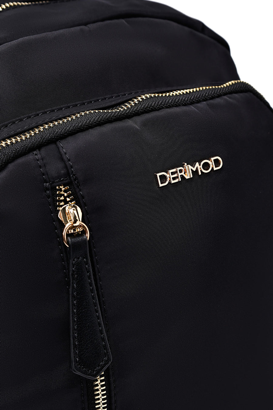 Woman Black Fabric Backpack