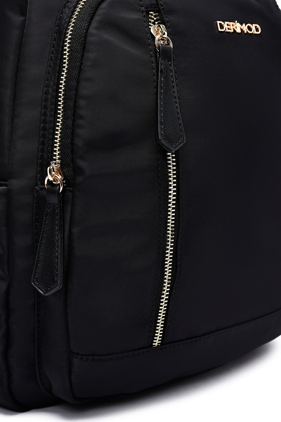 Woman Black Fabric Backpack